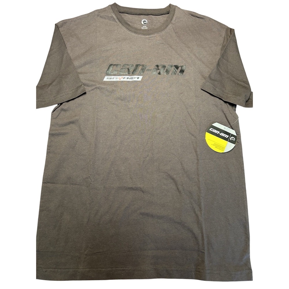 Can-Am‎ Spyder BRP Graphic T-Shirt Mens Grey 100% Cotton Motorcycle Rider Tee